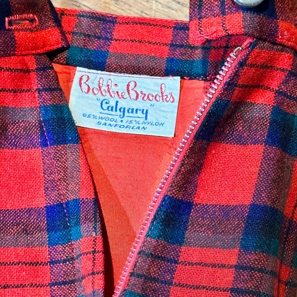 Bobbie Brooks Calgary - Vtg. 50’s Red Plaid Tartan Skirt & Jacket Suit - Sz. S - Picture 16 of 16